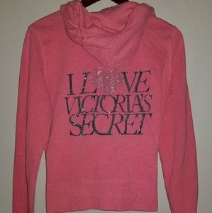 Victoria's Secret supermodel zip up bling jacket